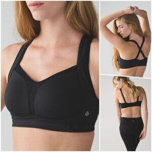 Lululemon Run Crossable Straps Black Sports Bra 34C
